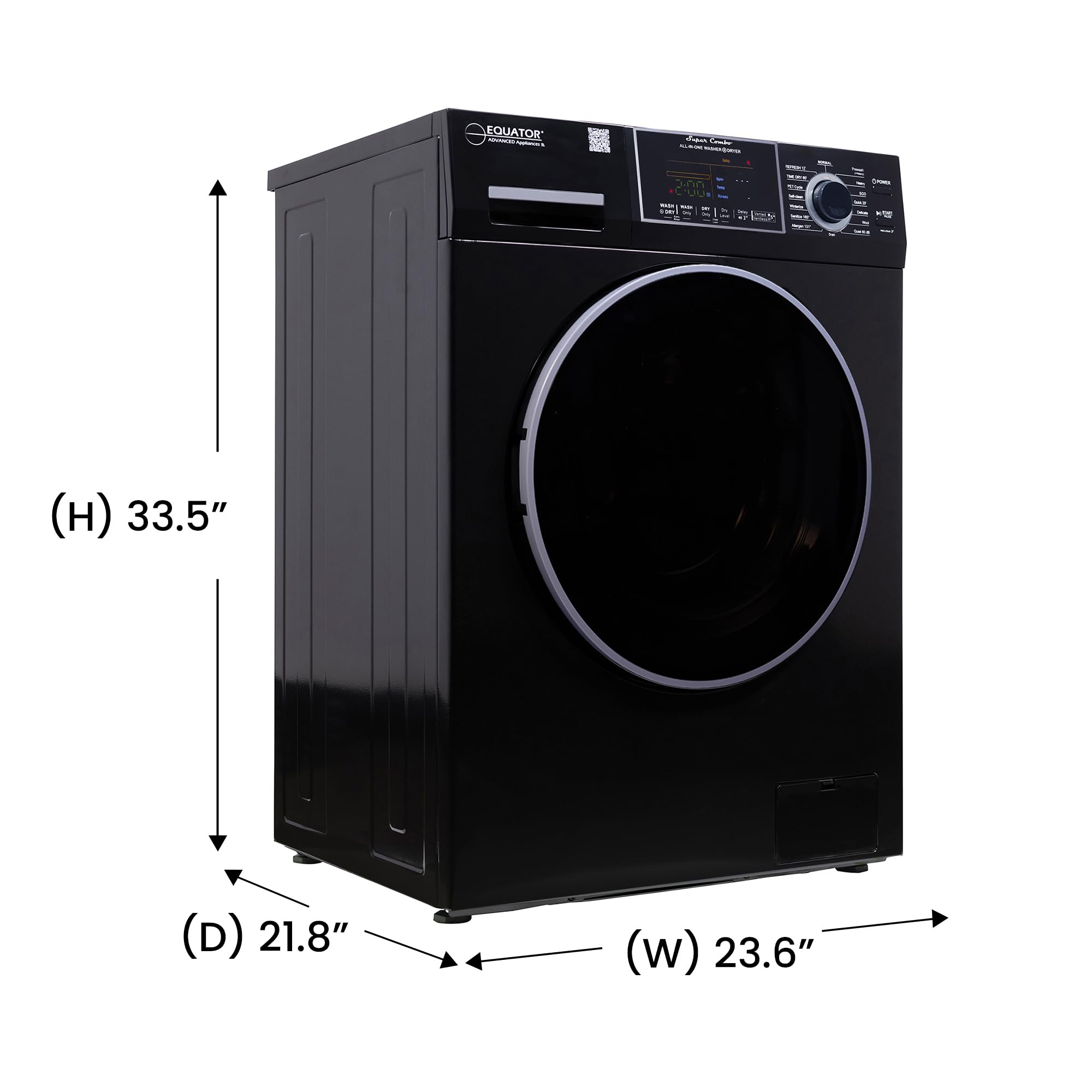 【na.e】 Smooth Reversible All-in-one Equator Advanced Appliances All-in-One Washer Dryer with Pet